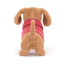 Jellycat Sausage Dog With Pink Sweater -Jellycat JellycatSausageDogWithPinkSweater 2