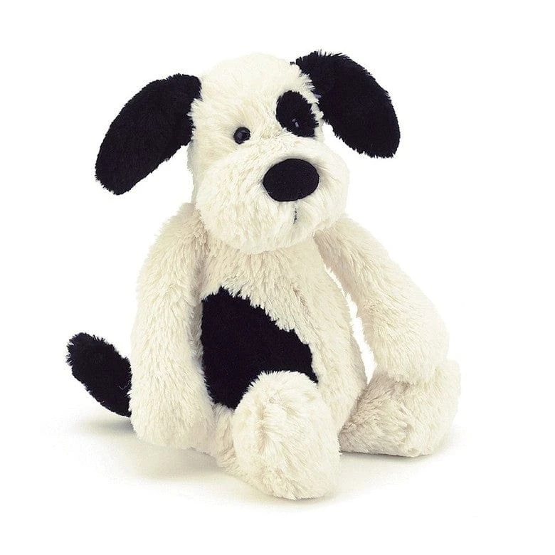 JELLYCAT Bashful Black & Cream Puppy Original (Medium) 3 JELLYCAT Bashful Black & Cream Puppy Original (Medium)
