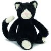 JELLYCAT Bashful Black & White Kitten Original (Small) -Jellycat bashful black white kitten small default jellycat jellycat lil tulips 14046581955