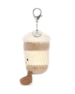 JELLYCAT Amuseable Coffee-to-go Bag Charm -Jellycat little jellycat amuseable coffee to go bag charm 47215387771172