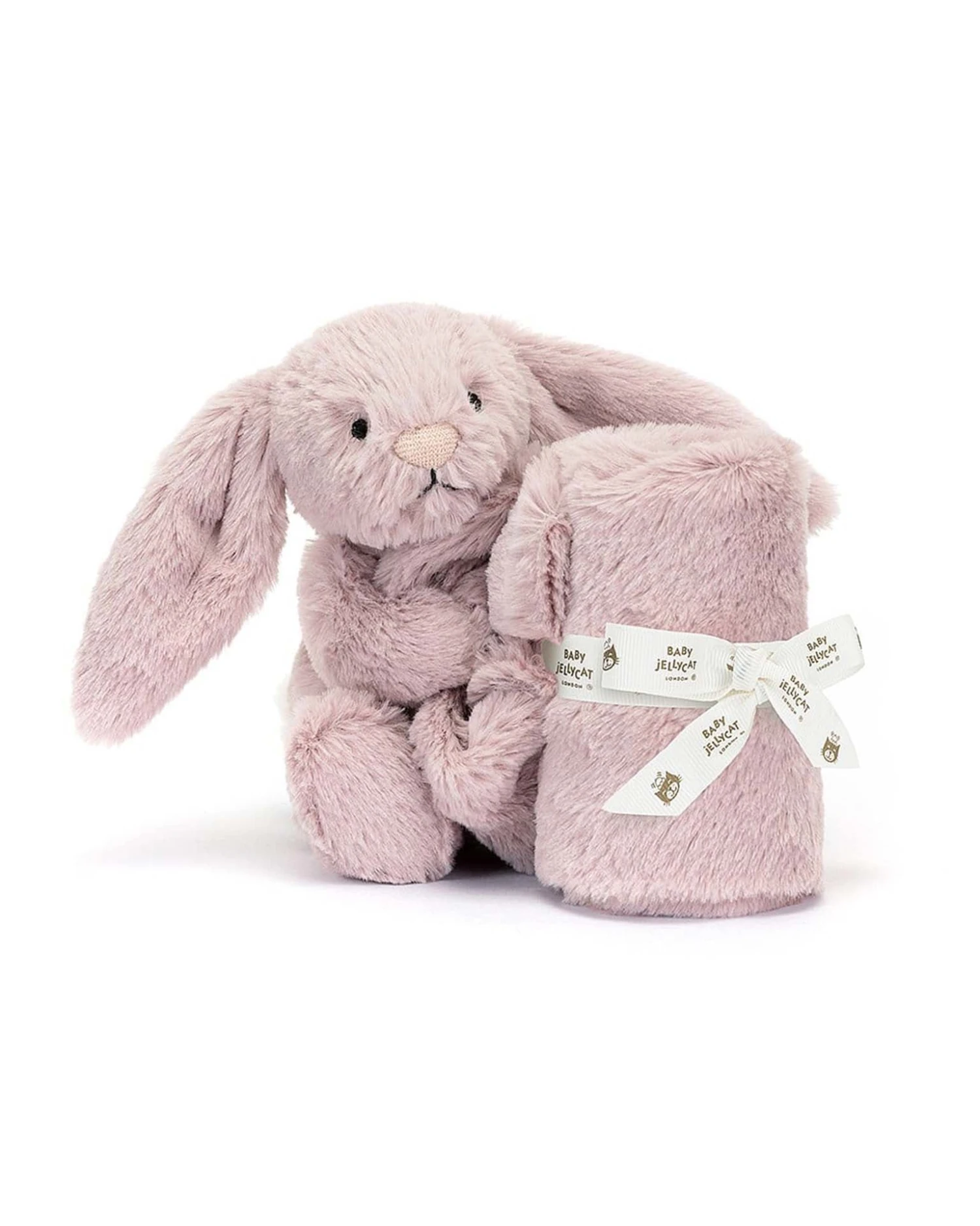 JELLYCAT Bashful Luxe Bunny Rosa Soother 5 JELLYCAT Bashful Luxe Bunny Rosa Soother - Image 3