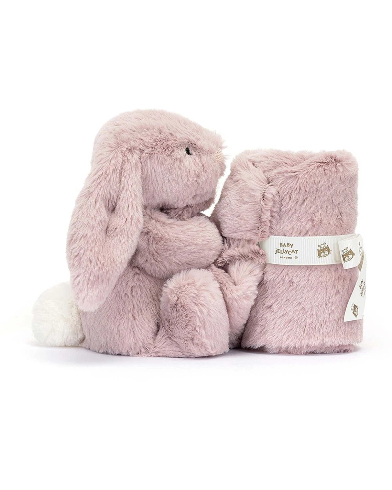 JELLYCAT Bashful Luxe Bunny Rosa Soother 6 JELLYCAT Bashful Luxe Bunny Rosa Soother - Image 4