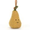 JELLYCAT Festive Folly Pear Ornament -Jellycat little jellycat festive folly pear ornament 50027130028324
